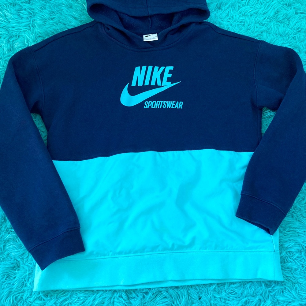Girls size XL blue nike sportswear hoodie